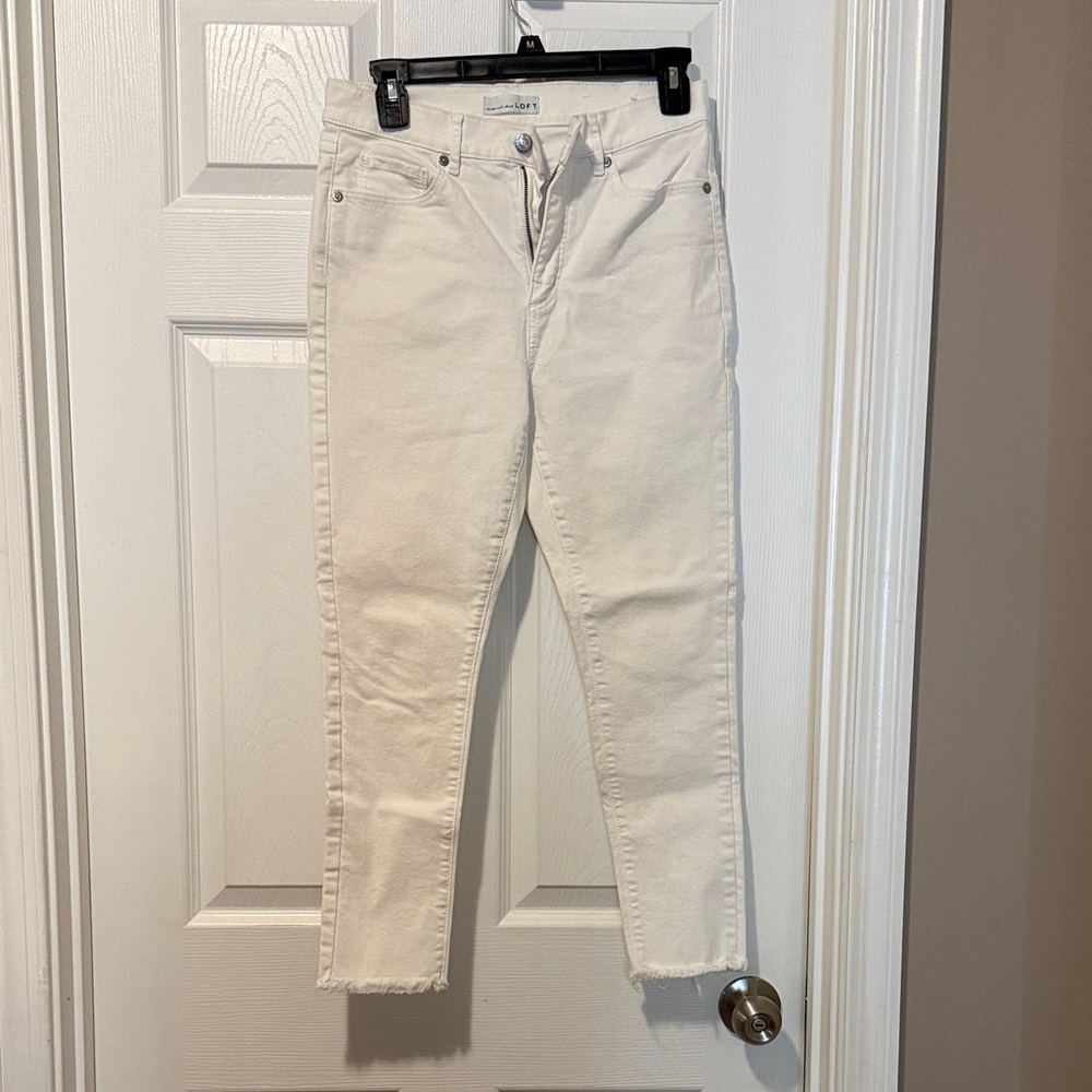 LOFT Cream Denim Jeans